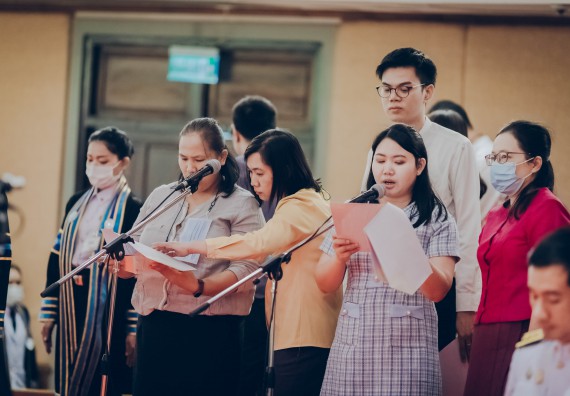 ภาพกิจกรรม คณะวิทยาศาสตร์และเทคโนโลยี จัดพิธีฝึกซ้อมรับพระราชทานปริญญาบัตร กลุ่มย่อย คณะวิทยาศาสตร์และเทคโนโลยี ประจำปีการศึกษา 2559-2560