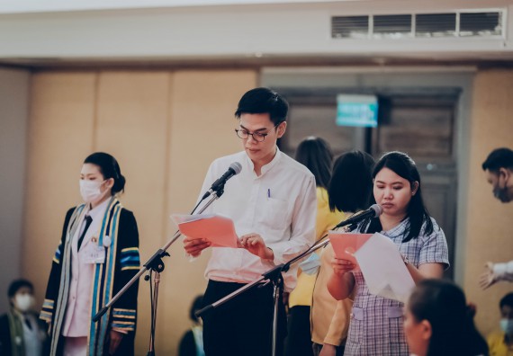 ภาพกิจกรรม คณะวิทยาศาสตร์และเทคโนโลยี จัดพิธีฝึกซ้อมรับพระราชทานปริญญาบัตร กลุ่มย่อย คณะวิทยาศาสตร์และเทคโนโลยี ประจำปีการศึกษา 2559-2560