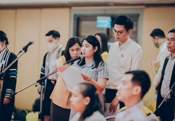 ภาพกิจกรรม คณะวิทยาศาสตร์และเทคโนโลยี จัดพิธีฝึกซ้อมรับพระราชทานปริญญาบัตร กลุ่มย่อย คณะวิทยาศาสตร์และเทคโนโลยี ประจำปีการศึกษา 2559-2560