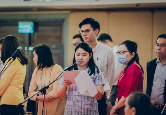ภาพกิจกรรม คณะวิทยาศาสตร์และเทคโนโลยี จัดพิธีฝึกซ้อมรับพระราชทานปริญญาบัตร กลุ่มย่อย คณะวิทยาศาสตร์และเทคโนโลยี ประจำปีการศึกษา 2559-2560