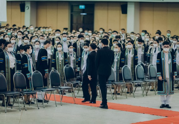 ภาพกิจกรรม คณะวิทยาศาสตร์และเทคโนโลยี จัดพิธีฝึกซ้อมรับพระราชทานปริญญาบัตร กลุ่มย่อย คณะวิทยาศาสตร์และเทคโนโลยี ประจำปีการศึกษา 2559-2560