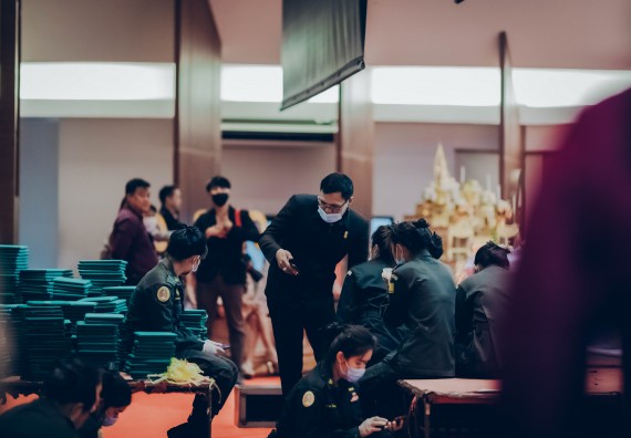 ภาพกิจกรรม คณะวิทยาศาสตร์และเทคโนโลยี จัดพิธีฝึกซ้อมรับพระราชทานปริญญาบัตร กลุ่มย่อย คณะวิทยาศาสตร์และเทคโนโลยี ประจำปีการศึกษา 2559-2560