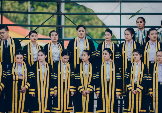 ภาพกิจกรรม คณะวิทยาศาสตร์และเทคโนโลยี จัดพิธีฝึกซ้อมรับพระราชทานปริญญาบัตร กลุ่มย่อย คณะวิทยาศาสตร์และเทคโนโลยี ประจำปีการศึกษา 2559-2560