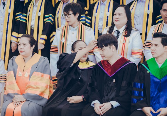 ภาพกิจกรรม คณะวิทยาศาสตร์และเทคโนโลยี จัดพิธีฝึกซ้อมรับพระราชทานปริญญาบัตร กลุ่มย่อย คณะวิทยาศาสตร์และเทคโนโลยี ประจำปีการศึกษา 2559-2560