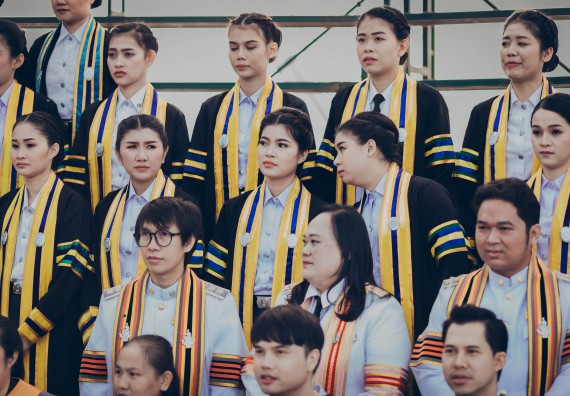 ภาพกิจกรรม คณะวิทยาศาสตร์และเทคโนโลยี จัดพิธีฝึกซ้อมรับพระราชทานปริญญาบัตร กลุ่มย่อย คณะวิทยาศาสตร์และเทคโนโลยี ประจำปีการศึกษา 2559-2560