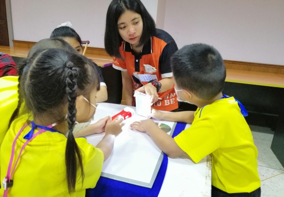 ภาพกิจกรรม คณะวิทยาศาสตร์และเทคโนโลยี จัดค่ายวิทยาศาสตร์โรงเรียนสาธิตฯ ระดับอนุบาล 1-2