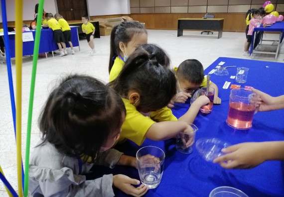 ภาพกิจกรรม คณะวิทยาศาสตร์และเทคโนโลยี จัดค่ายวิทยาศาสตร์โรงเรียนสาธิตฯ ระดับอนุบาล 1-2