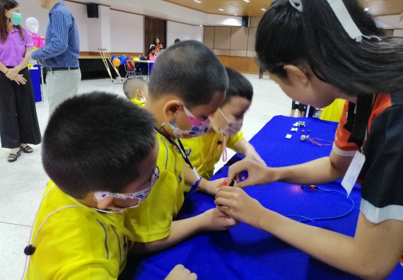 ภาพกิจกรรม คณะวิทยาศาสตร์และเทคโนโลยี จัดค่ายวิทยาศาสตร์โรงเรียนสาธิตฯ ระดับอนุบาล 1-2