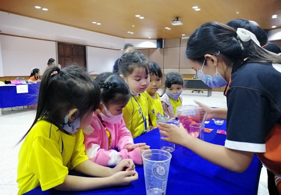 ภาพกิจกรรม คณะวิทยาศาสตร์และเทคโนโลยี จัดค่ายวิทยาศาสตร์โรงเรียนสาธิตฯ ระดับอนุบาล 1-2