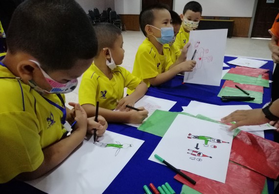 ภาพกิจกรรม คณะวิทยาศาสตร์และเทคโนโลยี จัดค่ายวิทยาศาสตร์โรงเรียนสาธิตฯ ระดับอนุบาล 1-2