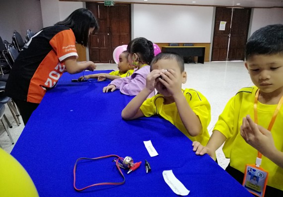 ภาพกิจกรรม คณะวิทยาศาสตร์และเทคโนโลยี จัดค่ายวิทยาศาสตร์โรงเรียนสาธิตฯ ระดับอนุบาล 1-2