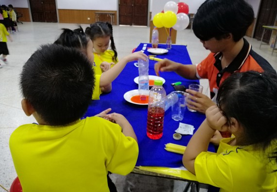 ภาพกิจกรรม คณะวิทยาศาสตร์และเทคโนโลยี จัดค่ายวิทยาศาสตร์โรงเรียนสาธิตฯ ระดับอนุบาล 1-2
