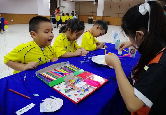 ภาพกิจกรรม คณะวิทยาศาสตร์และเทคโนโลยี จัดค่ายวิทยาศาสตร์โรงเรียนสาธิตฯ ระดับอนุบาล 1-2