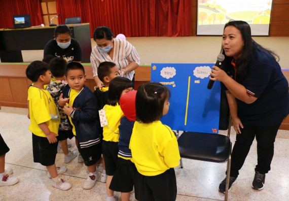 ภาพกิจกรรม คณะวิทยาศาสตร์และเทคโนโลยี จัดค่ายวิทยาศาสตร์โรงเรียนสาธิตฯ ระดับอนุบาล 1-2