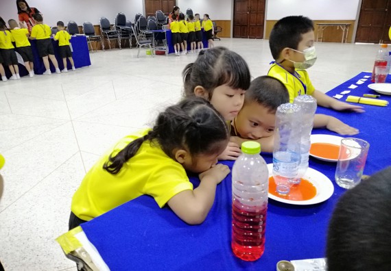 ภาพกิจกรรม คณะวิทยาศาสตร์และเทคโนโลยี จัดค่ายวิทยาศาสตร์โรงเรียนสาธิตฯ ระดับอนุบาล 1-2