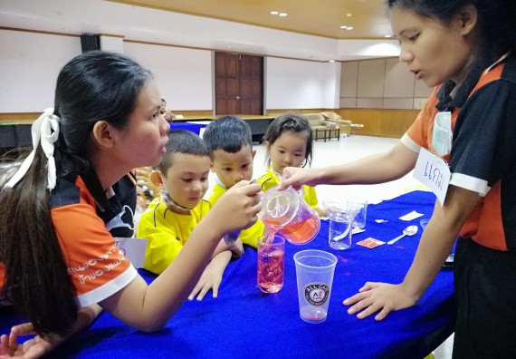 ภาพกิจกรรม คณะวิทยาศาสตร์และเทคโนโลยี จัดค่ายวิทยาศาสตร์โรงเรียนสาธิตฯ ระดับอนุบาล 1-2