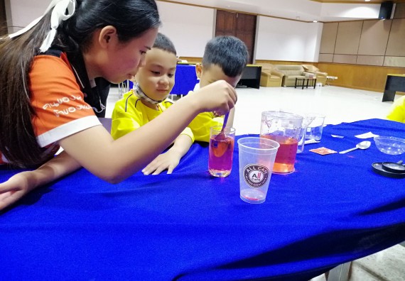 ภาพกิจกรรม คณะวิทยาศาสตร์และเทคโนโลยี จัดค่ายวิทยาศาสตร์โรงเรียนสาธิตฯ ระดับอนุบาล 1-2