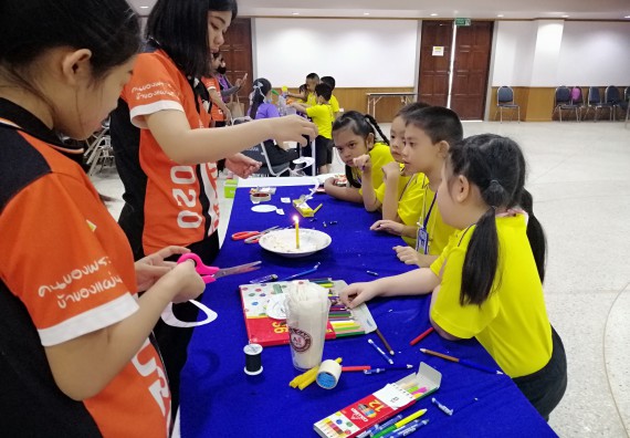 ภาพกิจกรรม คณะวิทยาศาสตร์และเทคโนโลยี จัดค่ายวิทยาศาสตร์โรงเรียนสาธิตฯ ระดับอนุบาล 1-2