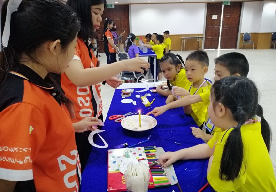 ภาพกิจกรรม คณะวิทยาศาสตร์และเทคโนโลยี จัดค่ายวิทยาศาสตร์โรงเรียนสาธิตฯ ระดับอนุบาล 1-2