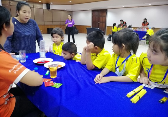 ภาพกิจกรรม คณะวิทยาศาสตร์และเทคโนโลยี จัดค่ายวิทยาศาสตร์โรงเรียนสาธิตฯ ระดับอนุบาล 1-2