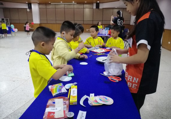 ภาพกิจกรรม คณะวิทยาศาสตร์และเทคโนโลยี จัดค่ายวิทยาศาสตร์โรงเรียนสาธิตฯ ระดับอนุบาล 1-2