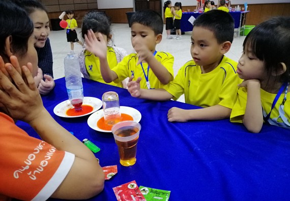 ภาพกิจกรรม คณะวิทยาศาสตร์และเทคโนโลยี จัดค่ายวิทยาศาสตร์โรงเรียนสาธิตฯ ระดับอนุบาล 1-2