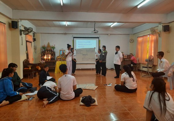ภาพกิจกรรม โปแกรมวิชาสาธารณสุขศาสตร์ จัดอบรมเสริมทักษะทางด้านคุณธรรมและจริยธรรม ตามโครงการพัฒนาคุณลักษณะนักศึกษาโปรแกรมวิชาสาธารณสุขศาสตร์