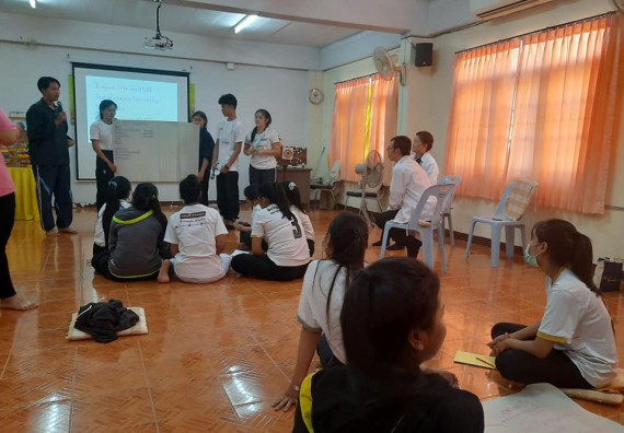 ภาพกิจกรรม โปแกรมวิชาสาธารณสุขศาสตร์ จัดอบรมเสริมทักษะทางด้านคุณธรรมและจริยธรรม ตามโครงการพัฒนาคุณลักษณะนักศึกษาโปรแกรมวิชาสาธารณสุขศาสตร์