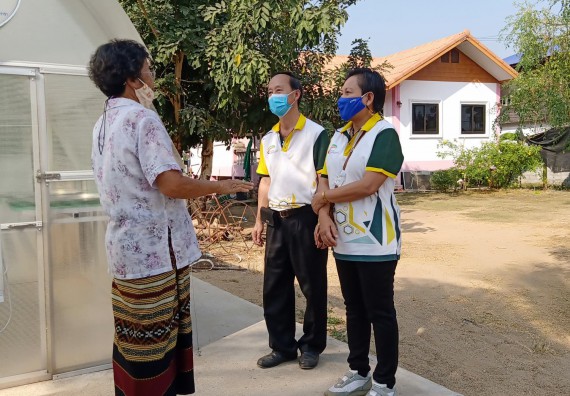 ภาพกิจกรรม  ภาพกิจกรรมการติดตามและประเมินผลการนำผลการวิจัยไปใช้ประโยชน์ การใช้พาราโบล่าโดมเพื่อการอบแห้งผลผลิตทางการเกษตร