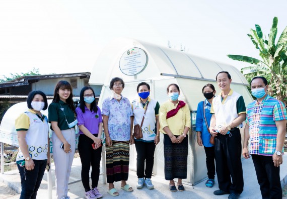 ภาพกิจกรรม  ภาพกิจกรรมการติดตามและประเมินผลการนำผลการวิจัยไปใช้ประโยชน์ การใช้พาราโบล่าโดมเพื่อการอบแห้งผลผลิตทางการเกษตร