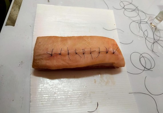 ภาพกิจกรรม โปรแกรมวิชาสาธารณสุขศาสตร์ จัดอบรมการเย็บแผล ตัดไหม