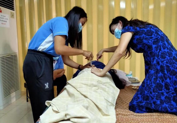 ภาพกิจกรรม  โปรแกรมวิชาสาธารณสุขศาสตร์ จัดอบรมการฉีดยา