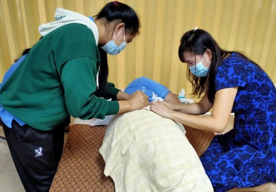 ภาพกิจกรรม  โปรแกรมวิชาสาธารณสุขศาสตร์ จัดอบรมการฉีดยา