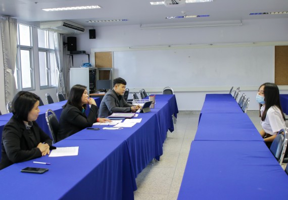 ภาพกิจกรรม คณะวิทยาศาสตร์และเทคโนโลยี สัมภาษณ์ทุนการศึกษา ปตท.สผ. จากทรัพย์ในดินสู่สินทางปัญญา รักษาสิ่งแวดล้อม ของคณะวิทยาศาสตร์และเทคโนโลยี ประจำปี 2563