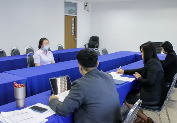 ภาพกิจกรรม คณะวิทยาศาสตร์และเทคโนโลยี สัมภาษณ์ทุนการศึกษา ปตท.สผ. จากทรัพย์ในดินสู่สินทางปัญญา รักษาสิ่งแวดล้อม ของคณะวิทยาศาสตร์และเทคโนโลยี ประจำปี 2563