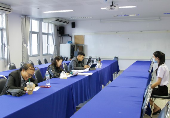 ภาพกิจกรรม คณะวิทยาศาสตร์และเทคโนโลยี สัมภาษณ์ทุนการศึกษา ปตท.สผ. จากทรัพย์ในดินสู่สินทางปัญญา รักษาสิ่งแวดล้อม ของคณะวิทยาศาสตร์และเทคโนโลยี ประจำปี 2563