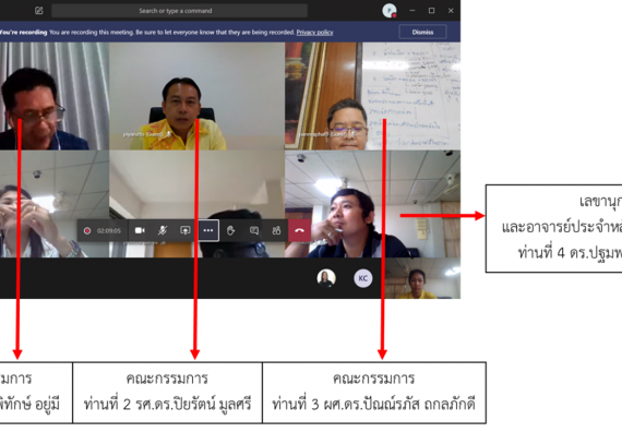 ภาพกิจกรรม โปรแกรมวิชาเคมี จัดกิจกรรมตรวจประเมินคุณภาพภายในในรูปแบบการประเมินคุณภาพการศึกษาผ่านสื่ออิเล็กทรอนิกส์ ปีการศึกษา 2562 หลักสูตรเคมี วท.บ.