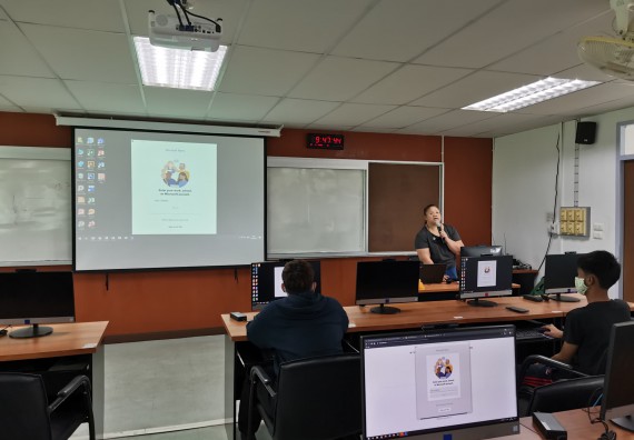 ภาพกิจกรรม โปรแกรมวิชาวิทยาการคอมพิวเตอร์ จัดกิจกรรมเตรียมความพร้อมในการเรียนรู้ในระดับอุดมศึกษาสำหรับนักศึกษาหลักสูตรเทคโนโลยีสารสนเทศ