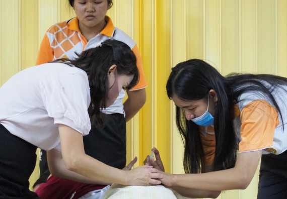 ภาพกิจกรรม โปรแกรมวิชาสาธารณสุขศาสตร์ จัดอบรมการฉีดยา