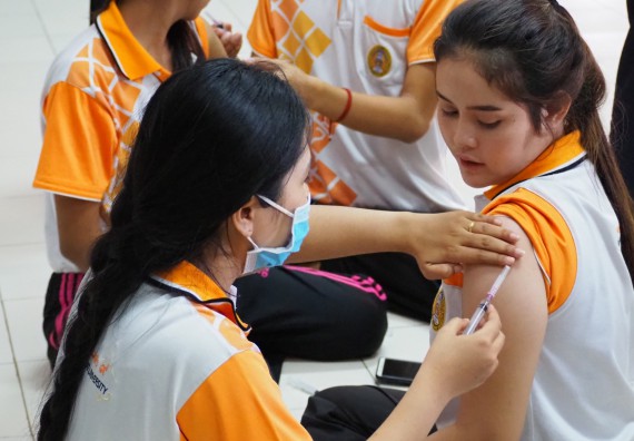 ภาพกิจกรรม โปรแกรมวิชาสาธารณสุขศาสตร์ จัดอบรมการฉีดยา