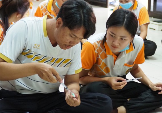 ภาพกิจกรรม โปรแกรมวิชาสาธารณสุขศาสตร์ จัดอบรมการฉีดยา