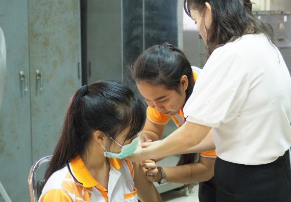 ภาพกิจกรรม โปรแกรมวิชาสาธารณสุขศาสตร์ จัดอบรมการฉีดยา