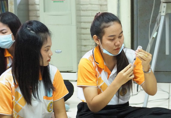 ภาพกิจกรรม โปรแกรมวิชาสาธารณสุขศาสตร์ จัดอบรมการฉีดยา