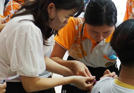 ภาพกิจกรรม โปรแกรมวิชาสาธารณสุขศาสตร์ จัดอบรมการฉีดยา