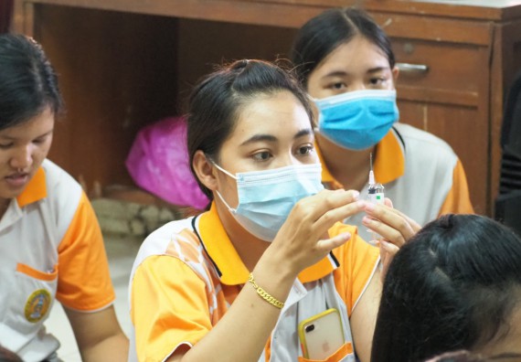 ภาพกิจกรรม โปรแกรมวิชาสาธารณสุขศาสตร์ จัดอบรมการฉีดยา