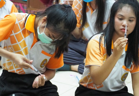 ภาพกิจกรรม โปรแกรมวิชาสาธารณสุขศาสตร์ จัดอบรมการฉีดยา