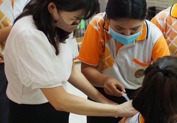 ภาพกิจกรรม โปรแกรมวิชาสาธารณสุขศาสตร์ จัดอบรมการฉีดยา