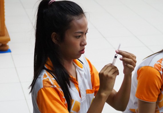 ภาพกิจกรรม โปรแกรมวิชาสาธารณสุขศาสตร์ จัดอบรมการฉีดยา