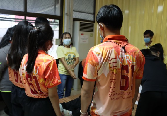 ภาพกิจกรรม โปรแกรมวิชาสาธารณสุขศาสตร์ จัดโครงการการส่งเสริมและสนับสนุนการจัดการเรียนการสอนเชิงบูรณาการกับการทํางาน (WIL) ของรายวิชาการพัฒนาอนามัยชุมชน เรื่อง การดูแลผู้ป่วยติดเตียง