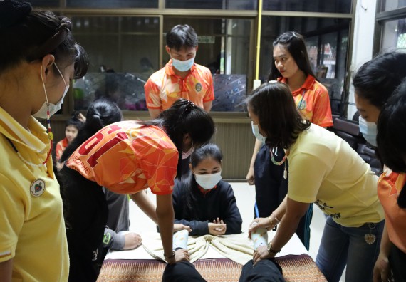 ภาพกิจกรรม โปรแกรมวิชาสาธารณสุขศาสตร์ จัดโครงการการส่งเสริมและสนับสนุนการจัดการเรียนการสอนเชิงบูรณาการกับการทํางาน (WIL) ของรายวิชาการพัฒนาอนามัยชุมชน เรื่อง การดูแลผู้ป่วยติดเตียง
